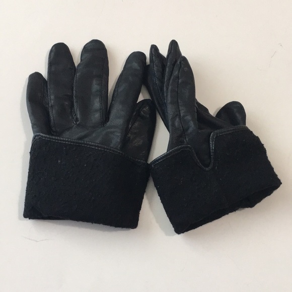Genuine 💯 Leather Black Gloves  SIZE S - Picture 10 of 11
